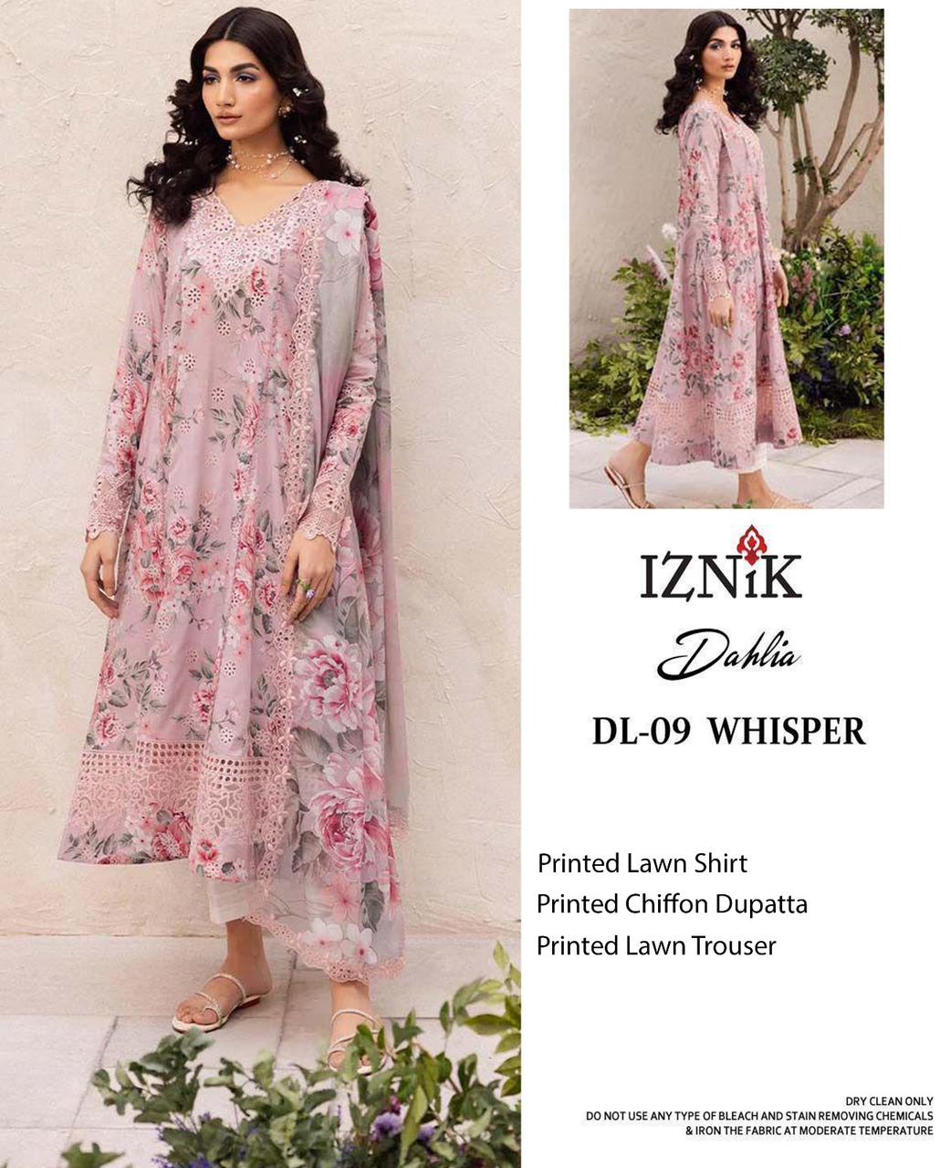 Iznik Dahlia Premium Lawn 3PC Suit