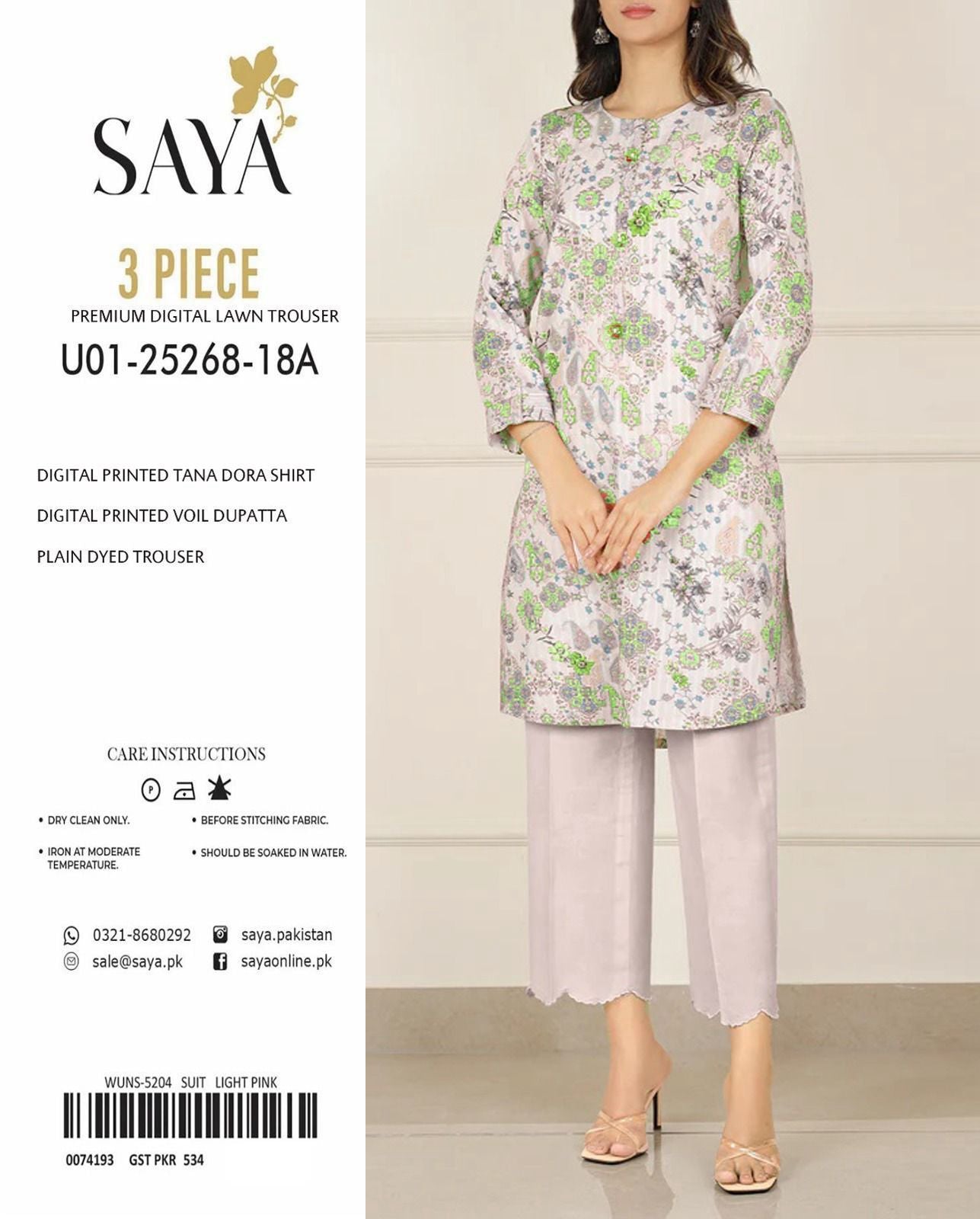 Saya Tana Dora Lawn 3PC Suit