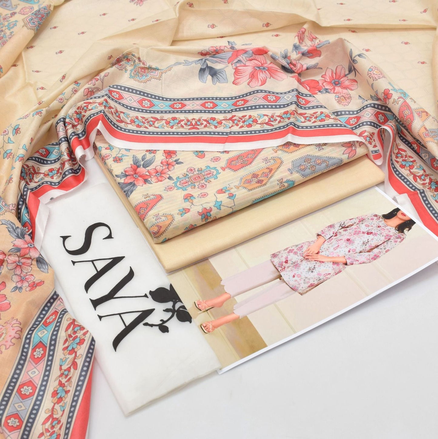 Saya Tana Dora Lawn 3PC Suit