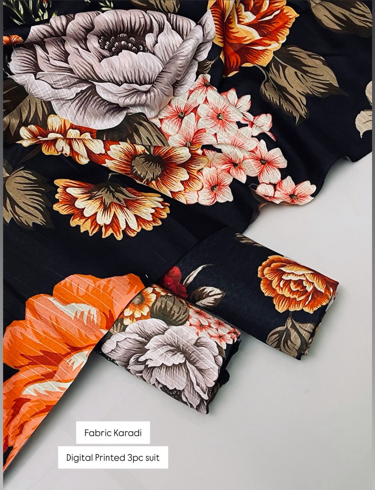 💕 Baroque Karandi Collection 2025 – Bana Dori Original Digital Printed 3PC 💕
