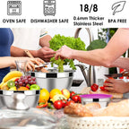 🥣 5-Piece Stainless Steel Nesting Set – Smart, Sleek, and Space-Saving