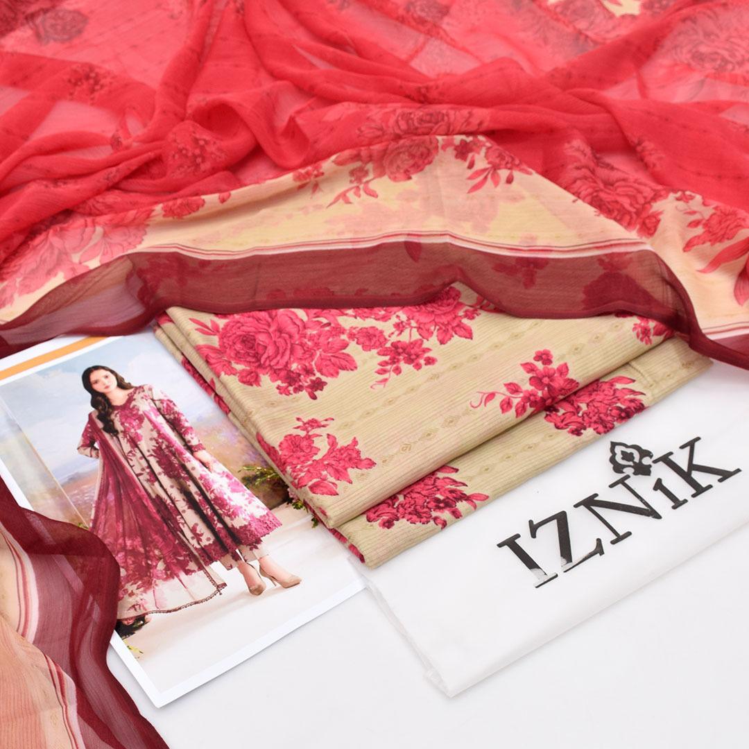 Iznik 3piece lawn unstitched suit