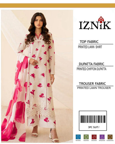Iznik Premium Printed Lawn 3PC Suit