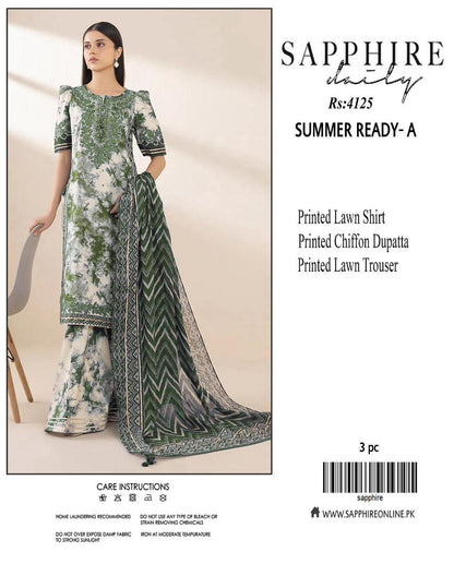 Sapphire Premium Lawn 3PC Suit