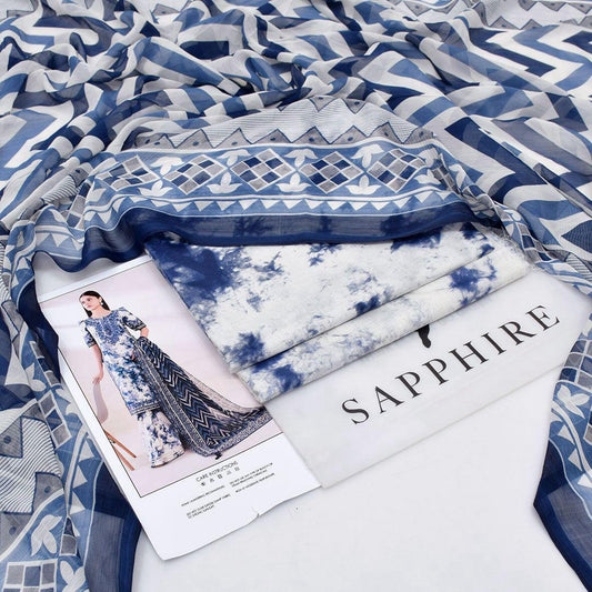 Sapphire Premium Lawn 3PC Suit