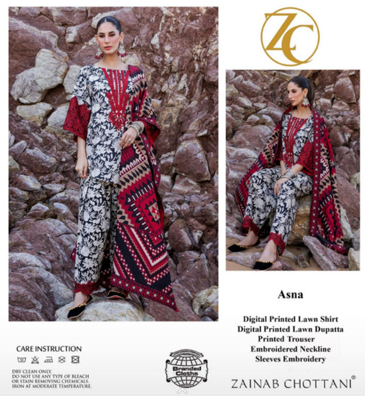 Baroque Airjet Lawn 3PC Embroidered Suit