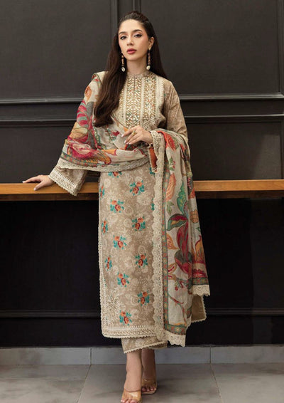 Zainab Chottani 3PC Embroidered Linen Suit