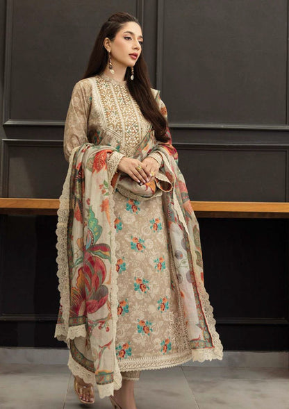 Zainab Chottani 3PC Embroidered Linen Suit