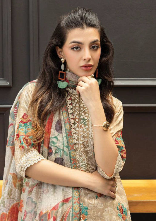 Zainab Chottani 3PC Embroidered Linen Suit