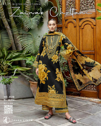 Alhamdulillah – Zainab Chhotani Linen Collection | 3PC Digital Printed Suit