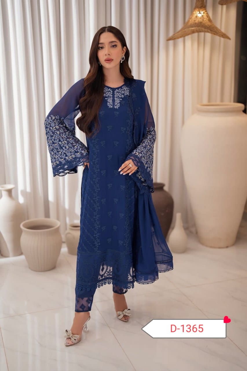 D-1365 – Azure Chiffon Collection 2025-2026 | Most Hit Design