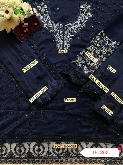 D-1365 – Azure Chiffon Collection 2025-2026 | Most Hit Design