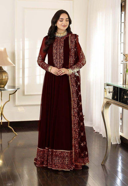 D-1400 Wedding Collection – Chiffon Embroidered Lehenga with Net Dupatta
