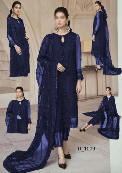 1009 – Mushq Premium Wedding Collection | Complete Net Suit with Silk Trouser