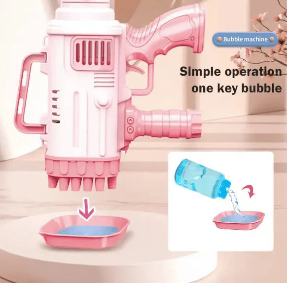 🫧 Bubble Gun Toy – Big Size, 32 Holes of Fun!