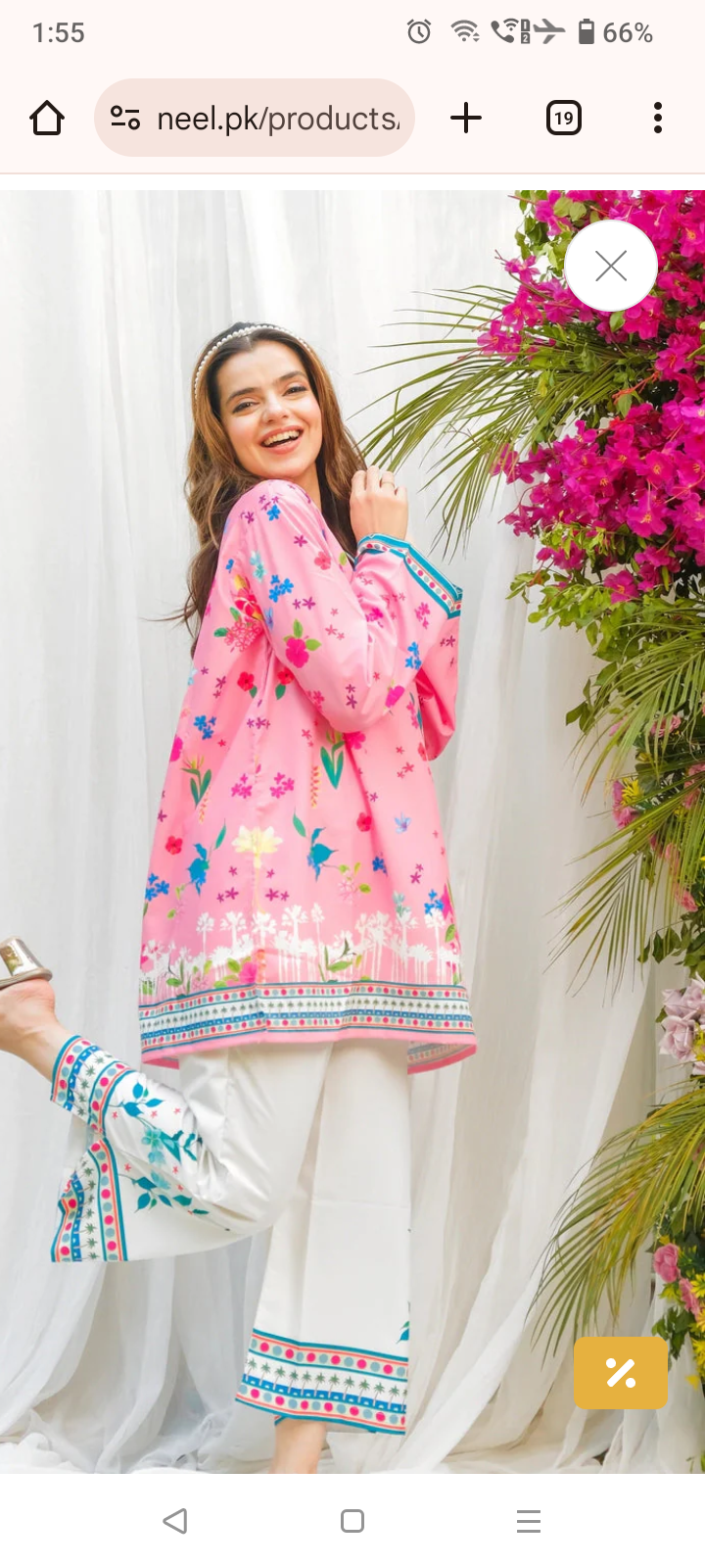 Neeldananeer 2pcs unstitched suit