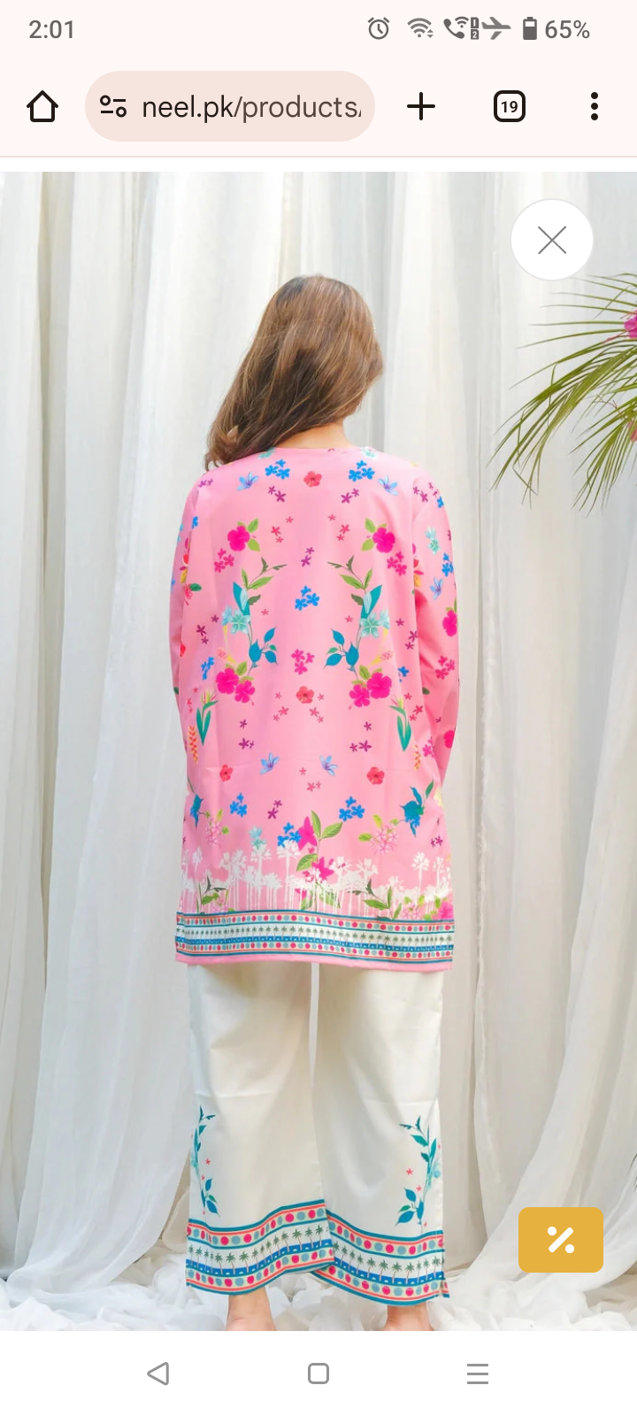 Neeldananeer 2pcs unstitched suit