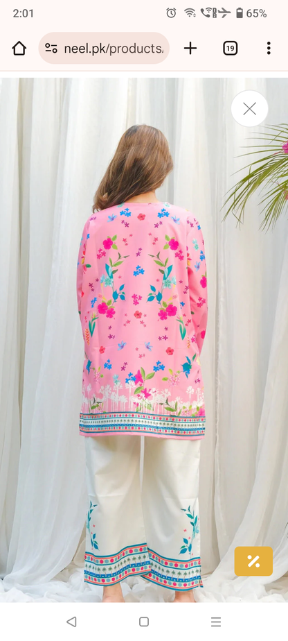 Neeldananeer 2pcs unstitched suit