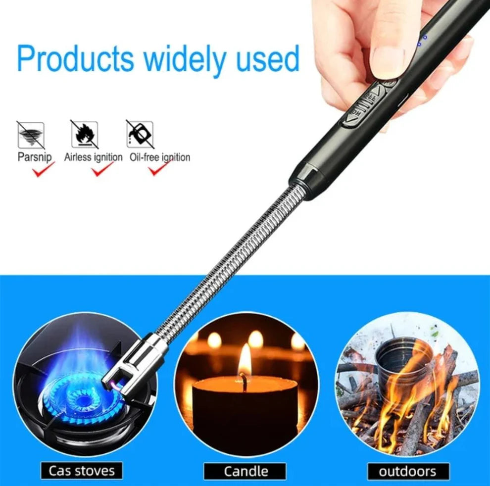 ⚡ Spark Lighter with USB Charging – Flameless & Windproof