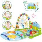 🎵 Colorful Activity Mat with Piano and Hanging Toys – Fun, Music & Learning for Little Ones
